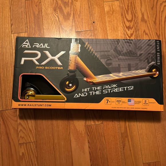 RX Pro scooter | Toys | Rail Rx Pro Scooter Gold Hmvu Nib | Poshmark